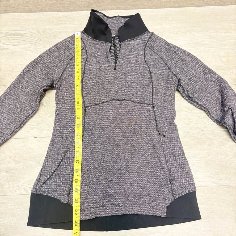 Lululemon Runderful 1/2 Zip Pullover Jacket Top Black Size 6 - Picture 6 of 7